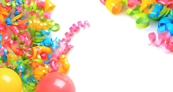 Luftballons und Bänder zum Geburtstag — Stockfoto