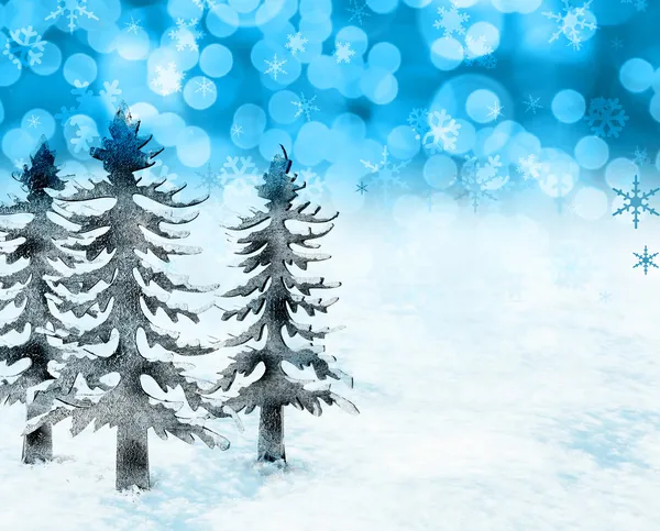 Christmas snow scene — Stock Photo, Image