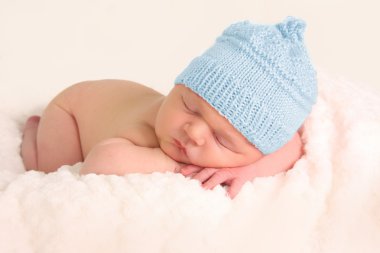 Newborn baby boy clipart