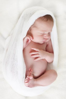 Newborn baby girl clipart