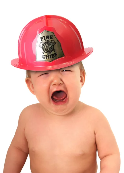 Bebé bombero —  Fotos de Stock
