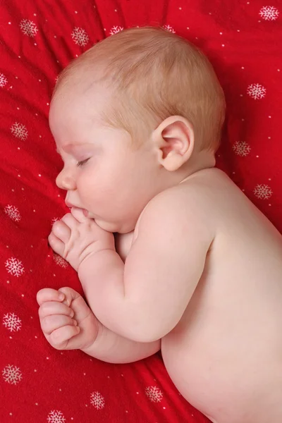 圣诞宝宝睡 — 图库照片