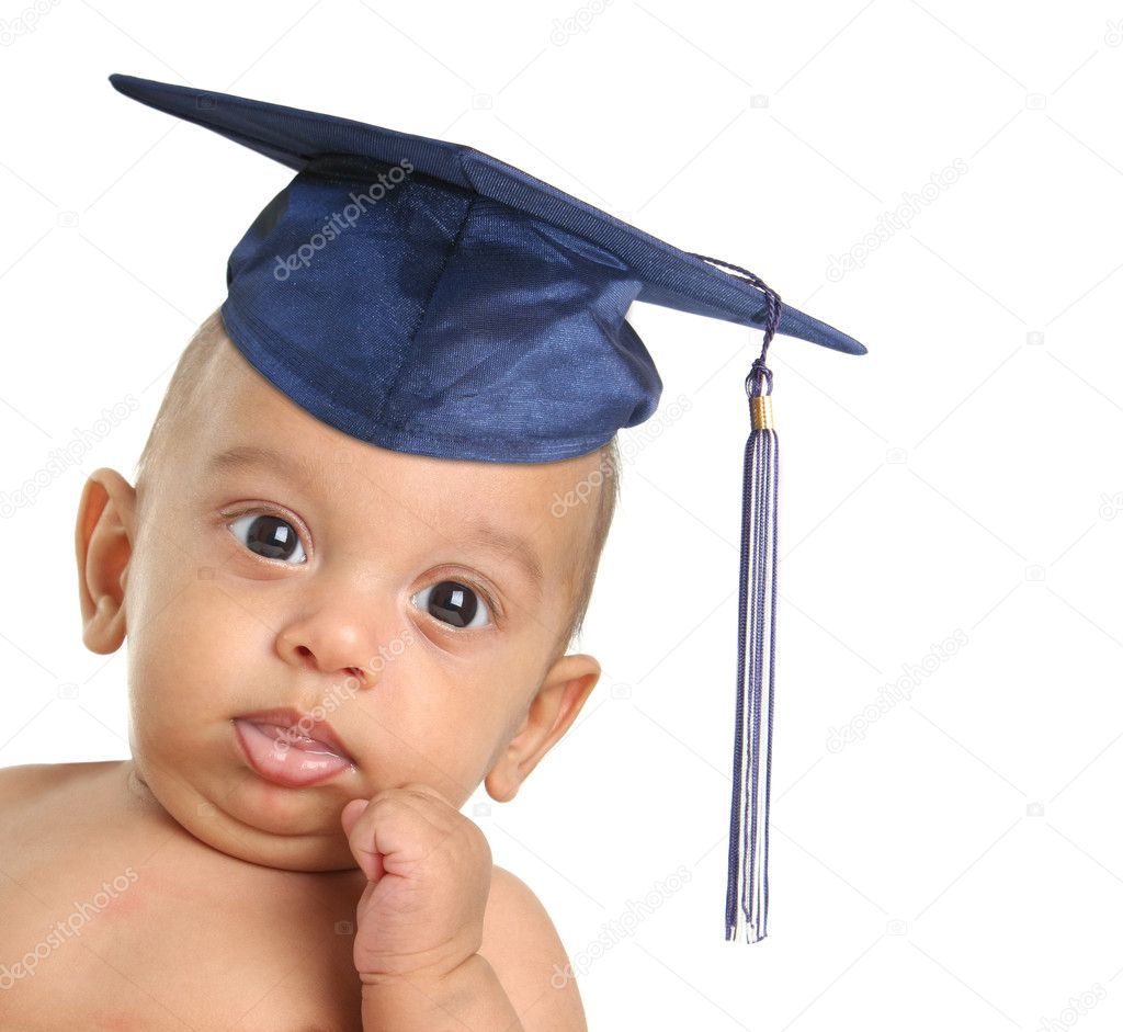 Baby Preschool Graduation Cap And Gown Black Hat Bonnets Kids | eBay
