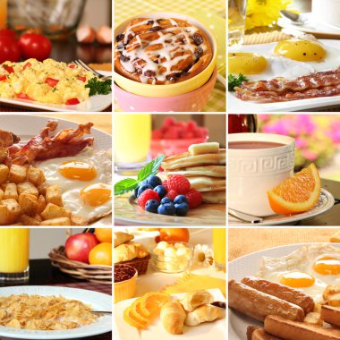 Breakfast collage clipart