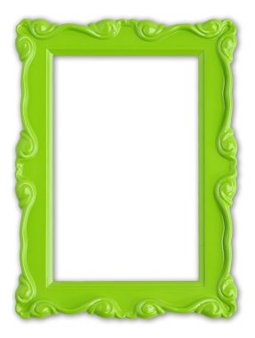 Green picture frame clipart