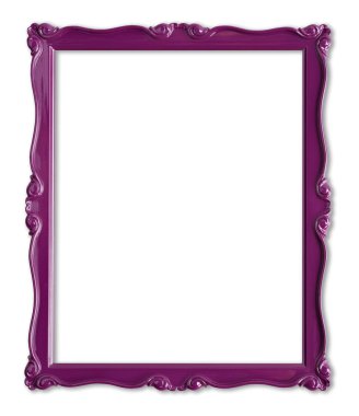 Purple picture frame clipart