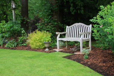 Bench in the park clipart