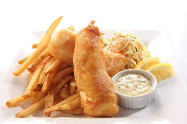 Fish and chips clipart
