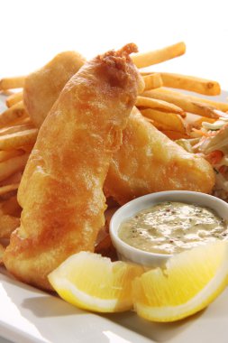 Fish and chips clipart