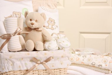 Baby gift basket clipart