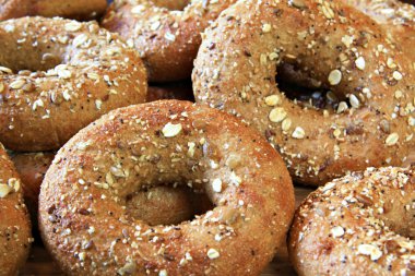 Whole grain bagels clipart