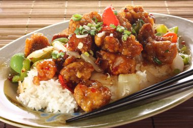Sweet and sour chicken clipart