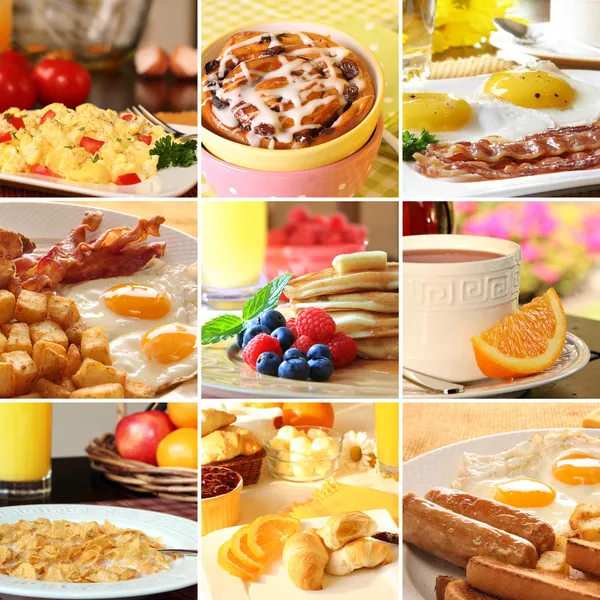 Frukost collage — Stockfoto