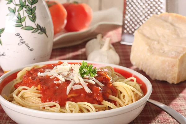 Domowe spaghetti — Zdjęcie stockowe