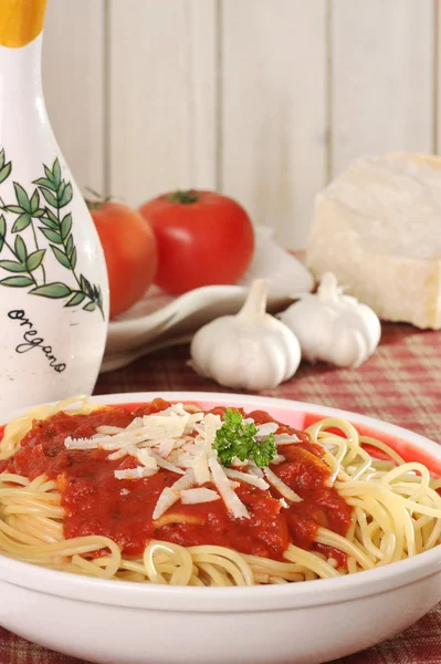 Spagetti vacsora — Stock Fotó
