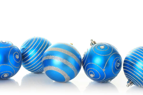 Ornamentos de Natal Azul — Fotografia de Stock