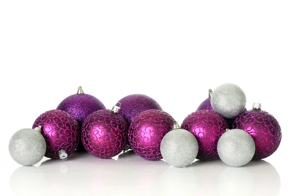Фіолетовий новорічні прикраси — стокове фото