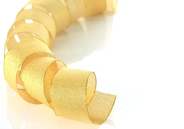 Gold ribbon — Stock Photo, Image