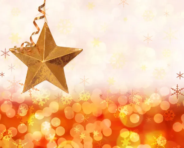 Julljus och stjärna — Stockfoto