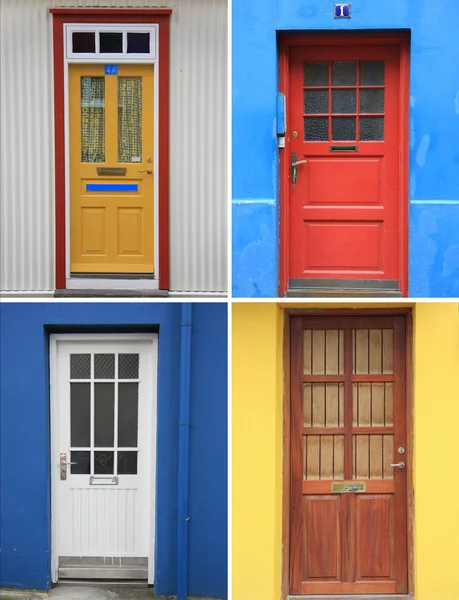 Front door collage — Stock Photo, Image