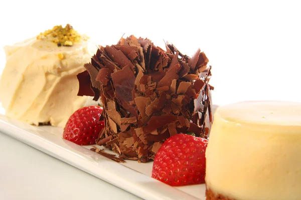 Trio dessert — Foto Stock