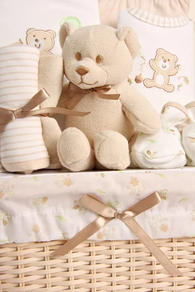 Baby gift basket — Stock Photo, Image