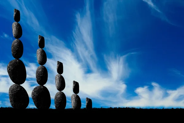 Balanced stone statues — Stock Photo, Image