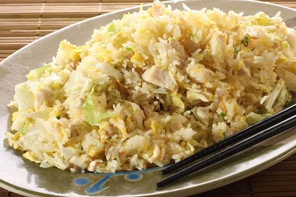 Frango arroz frito — Fotografia de Stock