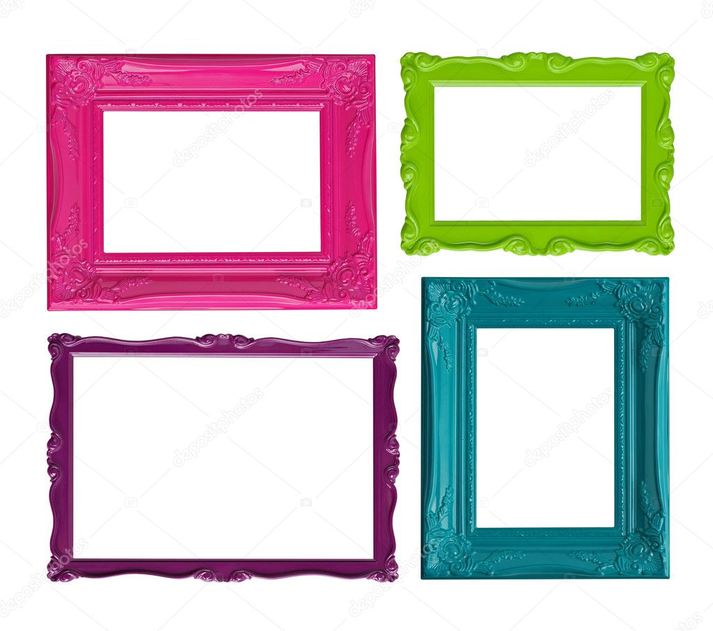 Colorful picture frames — Stock Photo 