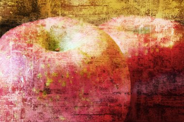 Grunge apples clipart