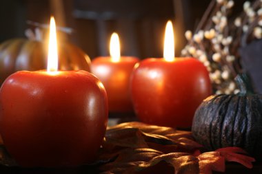 Apple candles clipart