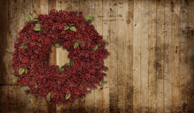 Country Christmas wreath clipart