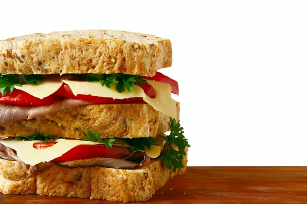 Etli sandviç — Stok fotoğraf