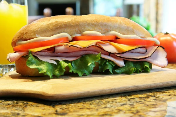 Šunkový a sýrový sendvič — Stock fotografie