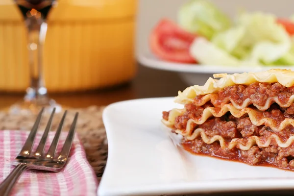 Cheesy lasagna — Stock Photo, Image