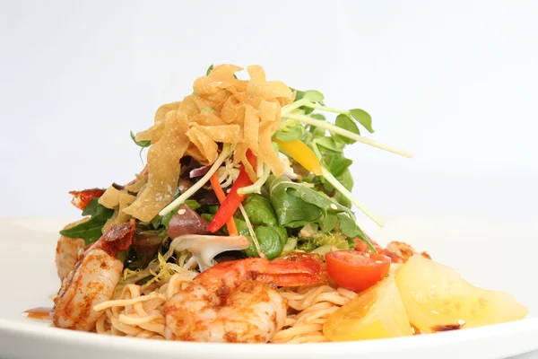 Тайский салат из креветок , — стоковое фото