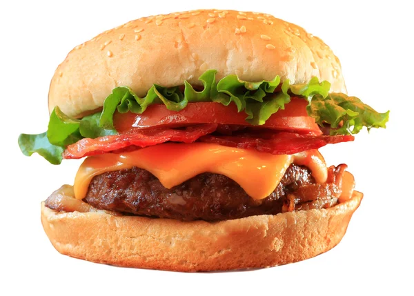 Spek cheeseburger — Stockfoto
