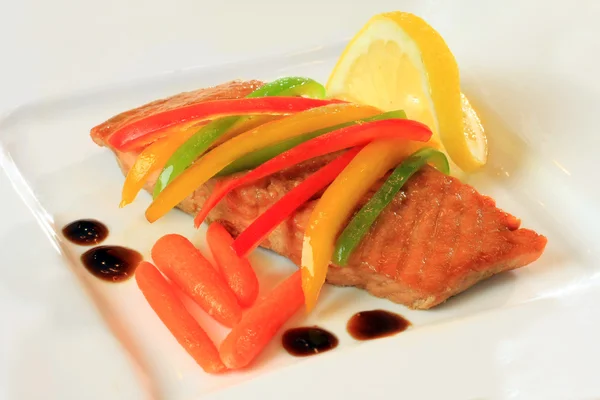 Salmon dinner — Stock Photo, Image