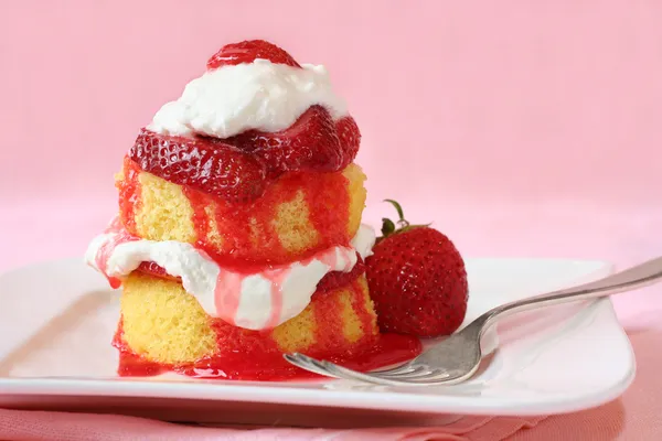 Erdbeer-Shortcake — Stockfoto