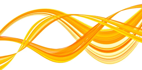 Transluzente schwebende Bänder aus Orange. — Stockfoto