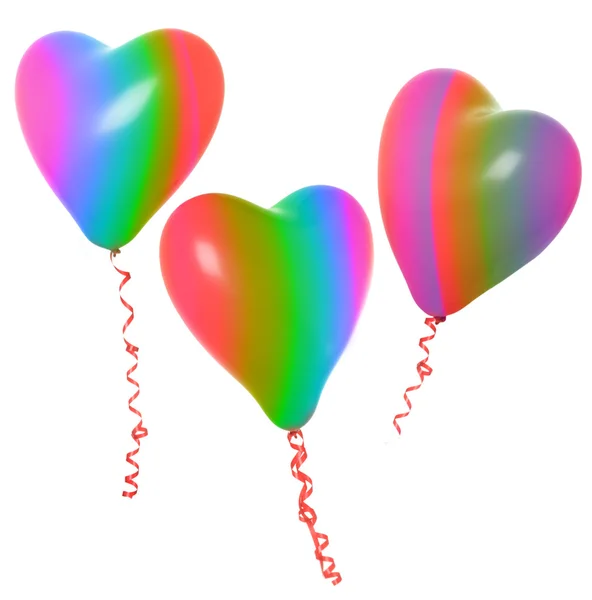 Arco-íris amor balões — Fotografia de Stock