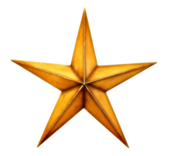 Velha estrela de Natal de madeira — Fotografia de Stock