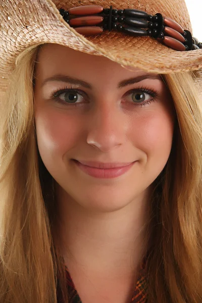 Blond cow girl — Stock Photo, Image