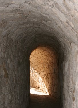 Ancient tunnel. Mexico. clipart