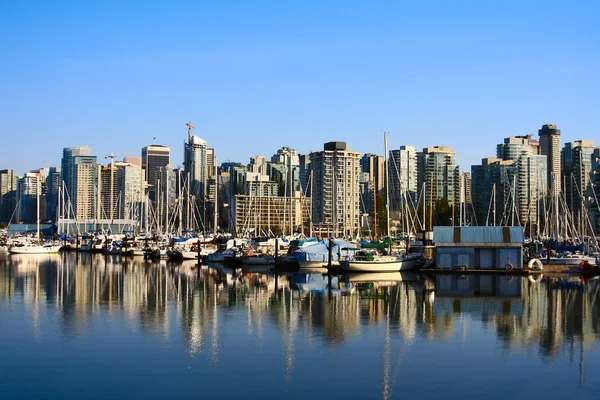 Città di Vancouver, vista da Stanley Park . — Foto Stock