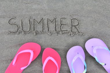 Summer flip flops clipart