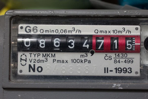 天然ガスのメータ — ストック写真