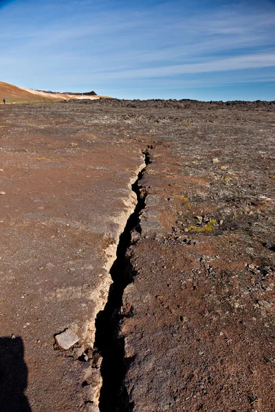 Earthquake fissure line — Stock Photo, Image