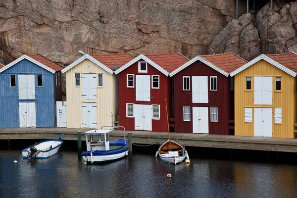 Скандинавські хатини — стокове фото