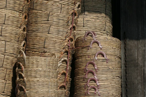 Cesta de bambu — Fotografia de Stock